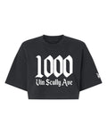 LA Baseball “1000VSA” Women’s Crop Tee ⚾✨ | Vintage Look (Black & White)