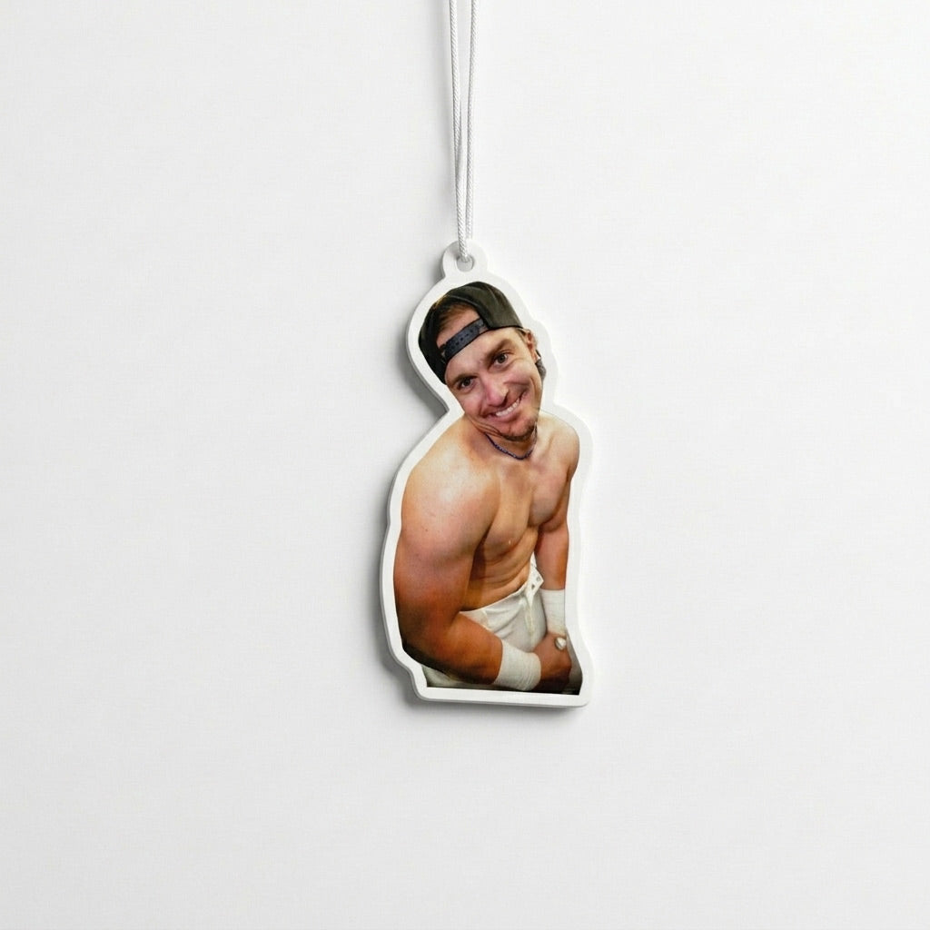 Kiké Air Freshener – LA Baseball Car Freshener, Double-Sided (4”), New Car scent