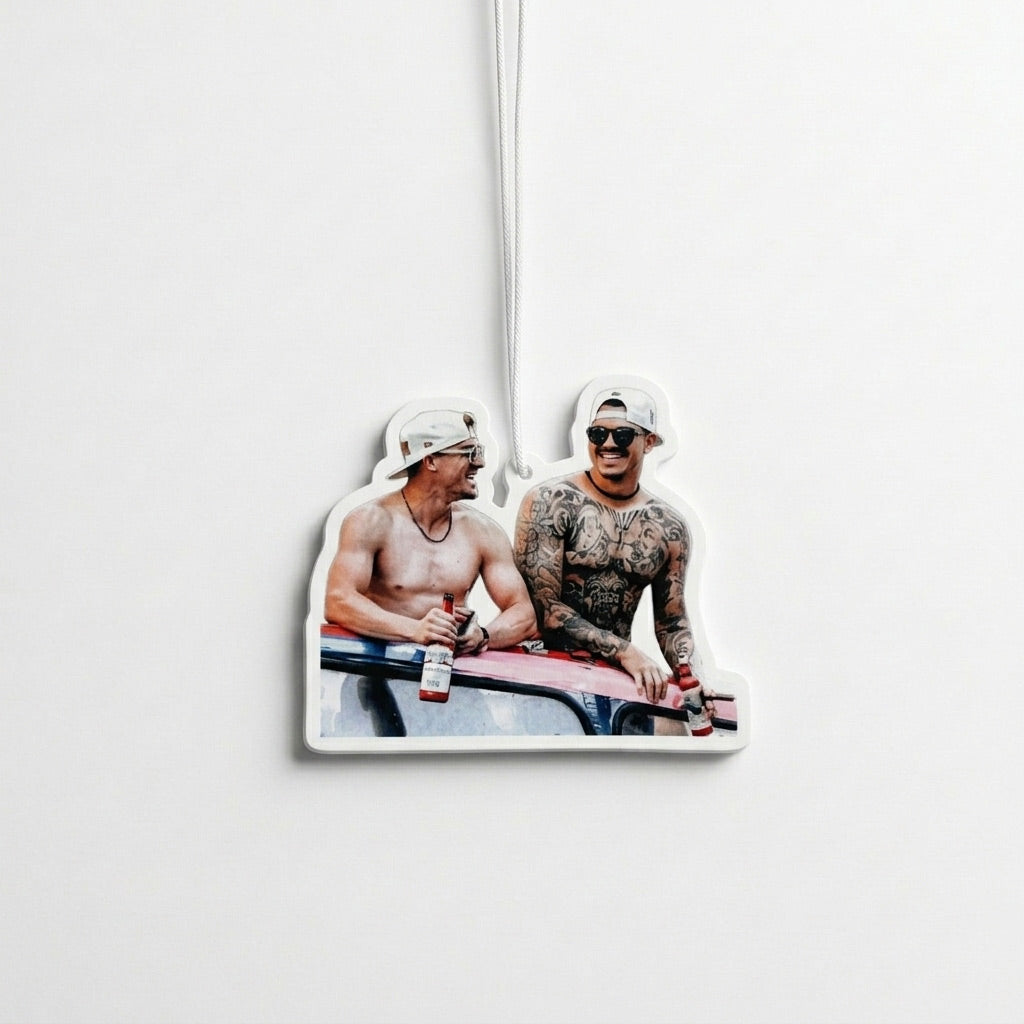 Kiké/Banda Parade Air Freshener – LA Baseball Car Freshener, Double-Sided (4”), New Car scent