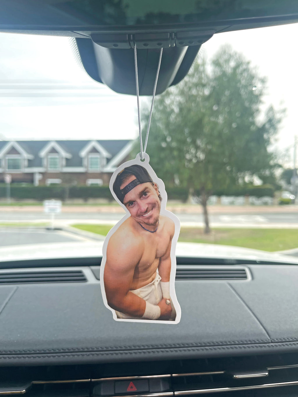 Kiké Air Freshener – LA Baseball Car Freshener, Double-Sided (4”), New Car scent