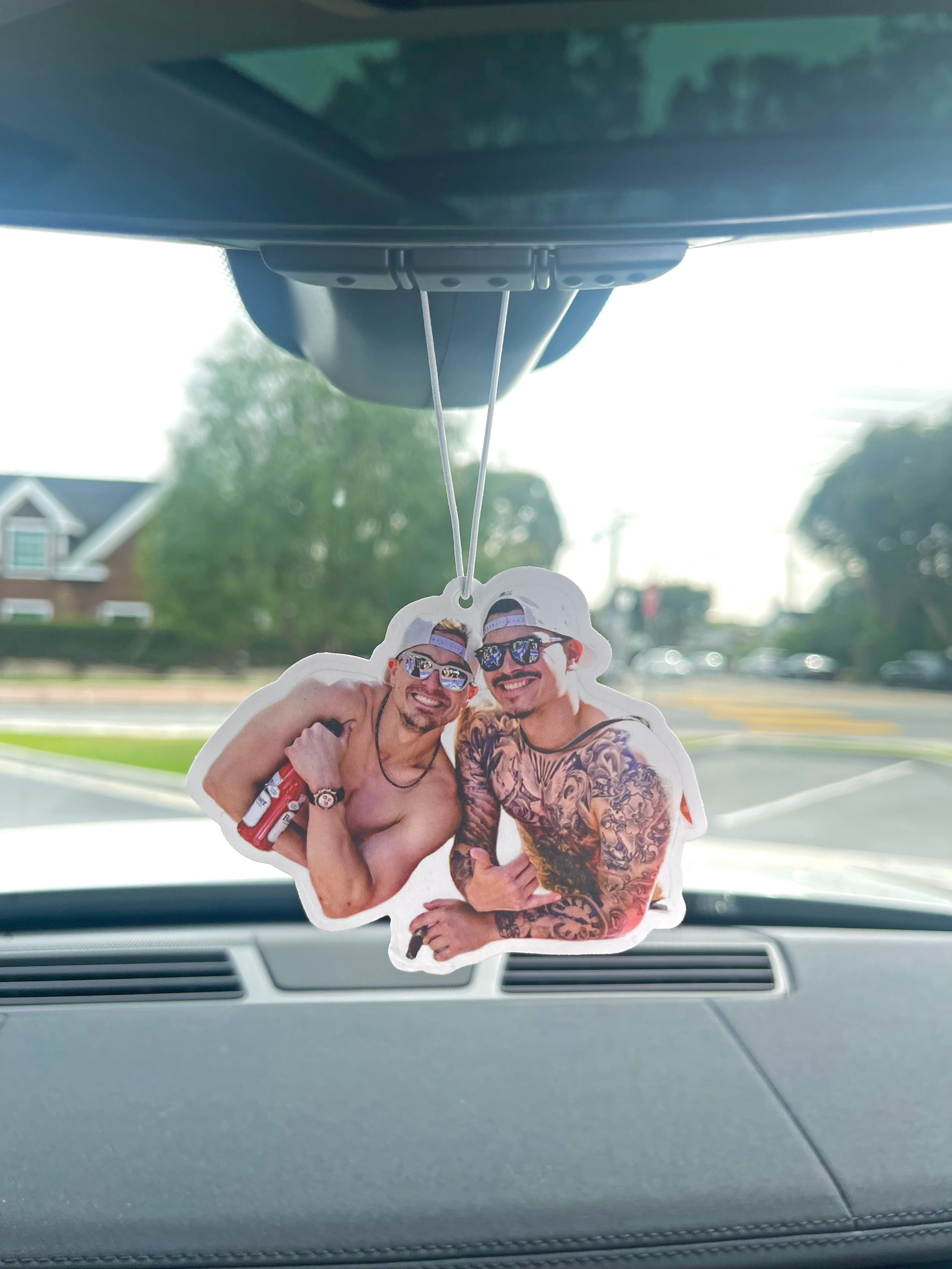Kiké/Banda Air Freshener – LA Baseball Car Freshener, Double-Sided (4”), New Car scent