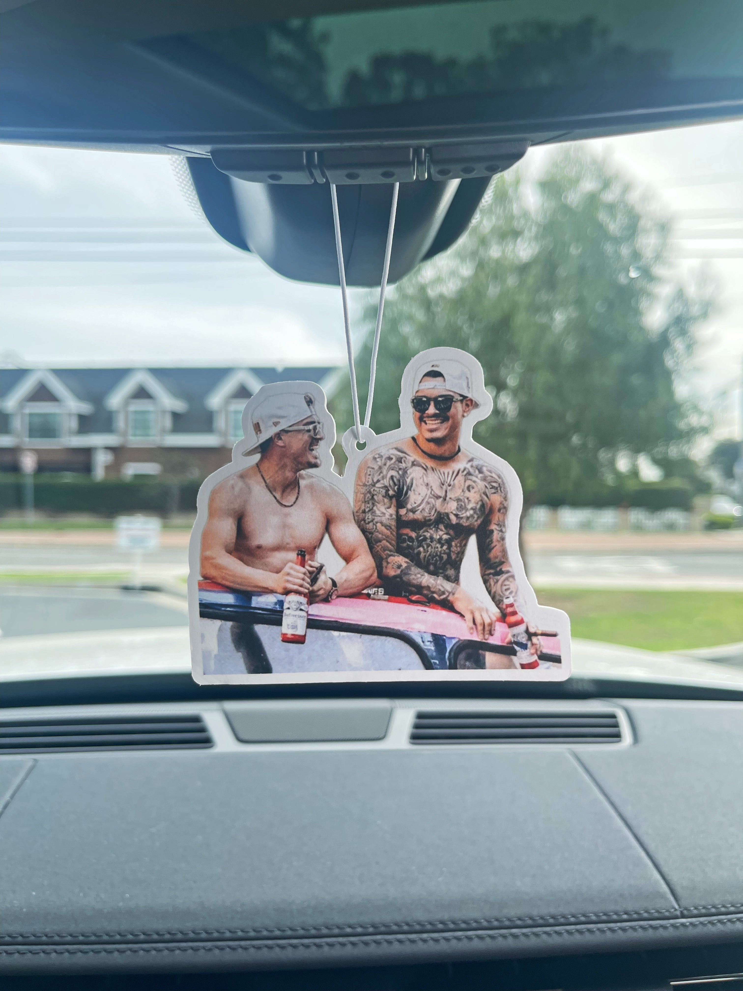 Kiké/Banda Parade Air Freshener – LA Baseball Car Freshener, Double-Sided (4”), New Car scent