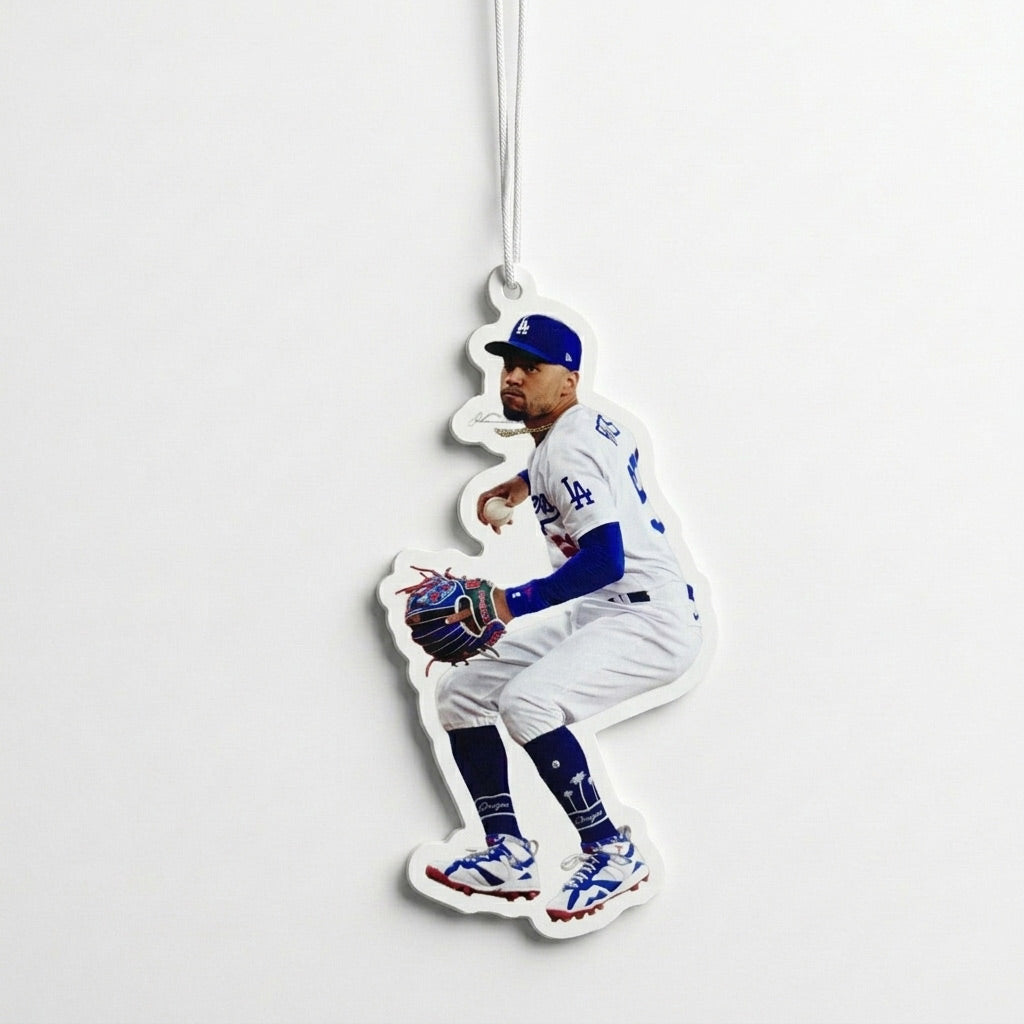 Betts Air Freshener – LA Baseball Car Freshener, Double-Sided (4”), New Car scent