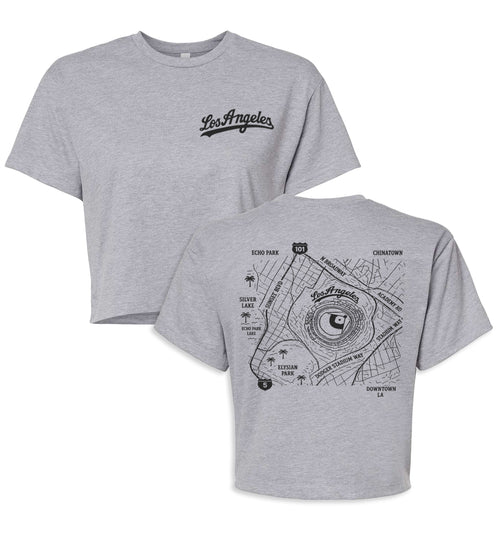 LA Baseball Stadium Map Women’s Crop Tee ⚾✨ | Available in 3 Colors